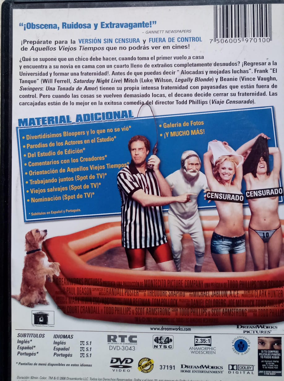 Aquellos viejos tiempos. DVD.