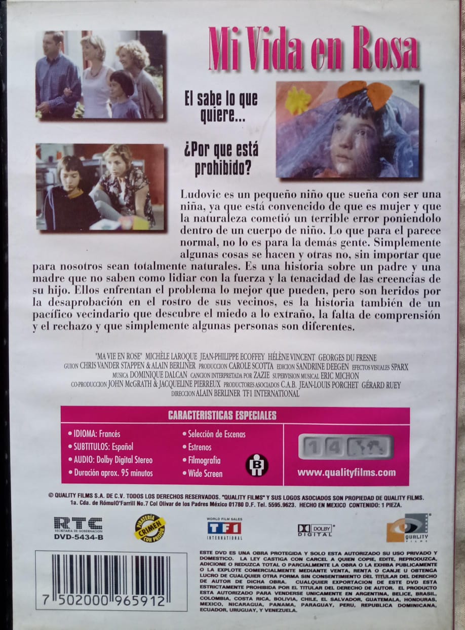 Mi Vida en Rosa — DVD nacional.