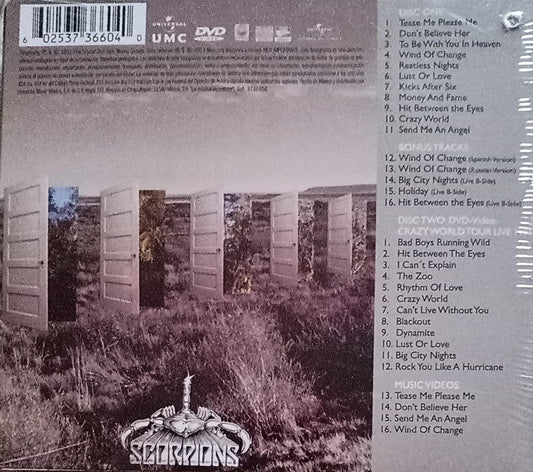 SCORPIONS – CRAZY WORLD. Cd doble nuevo.