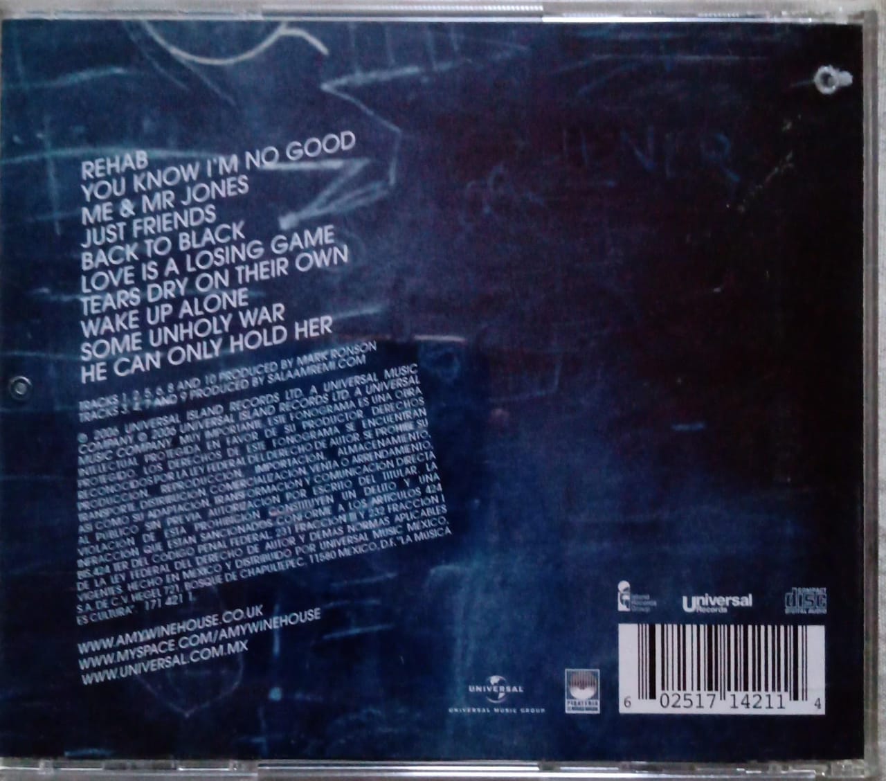 🖤 AMY WINEHOUSE – BACK TO BLACK 💿. Cd excelente estado.