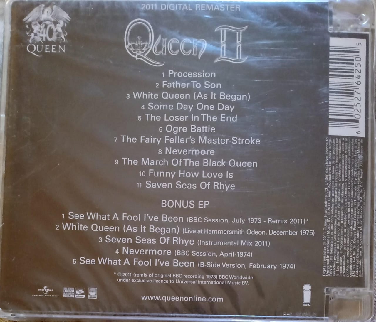 QUEEN – QUEEN II. Cd nuevo.