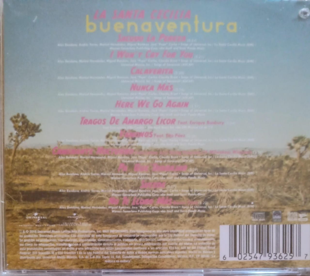 La Santa Cecilia – Buenaventura. Cd nuevo.
