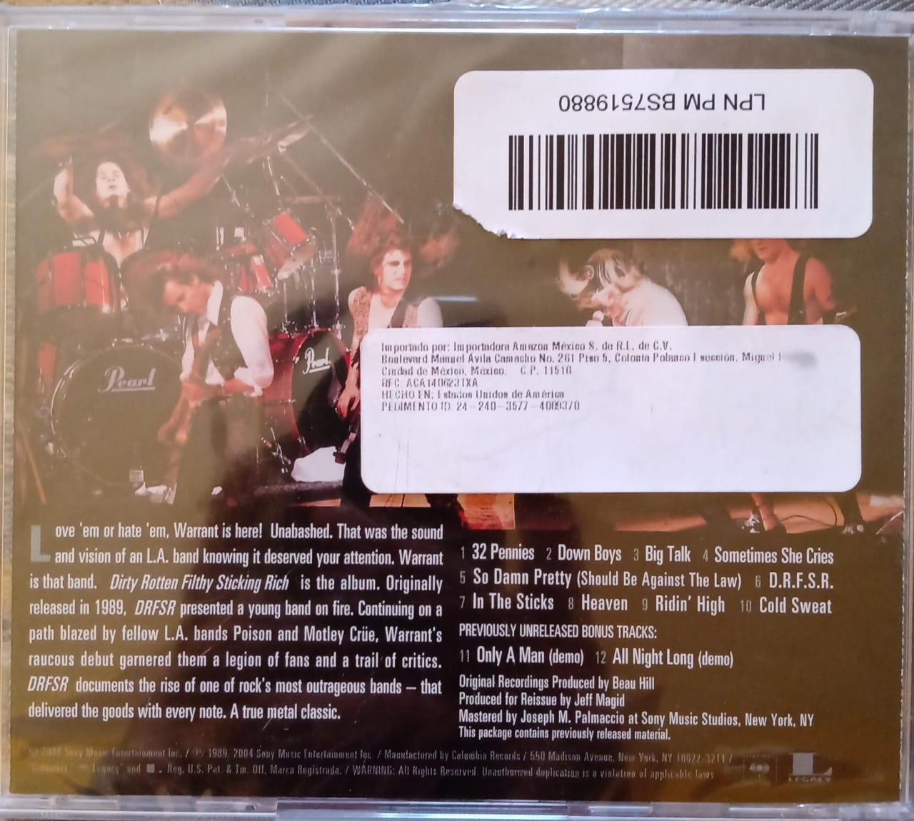💿 WARRANT – DIRTY ROTTEN FILTHY STINKING RICH 🤘🔥. Cd  nuevo.