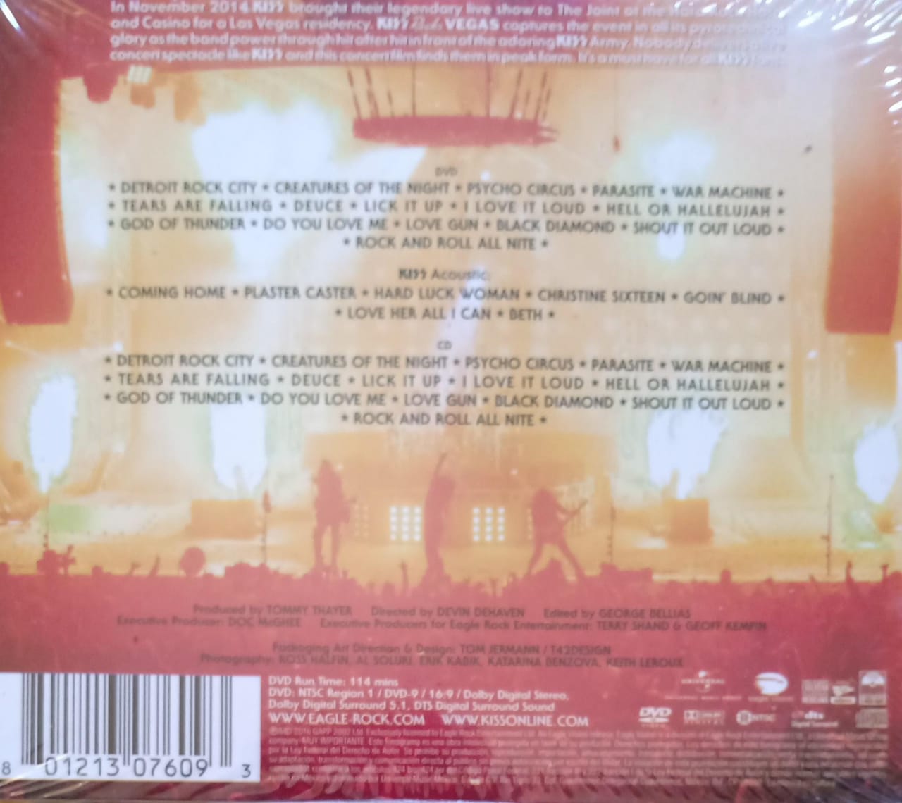 Kiss – Kiss Rocks Vegas. Cd y DVD nuevo.