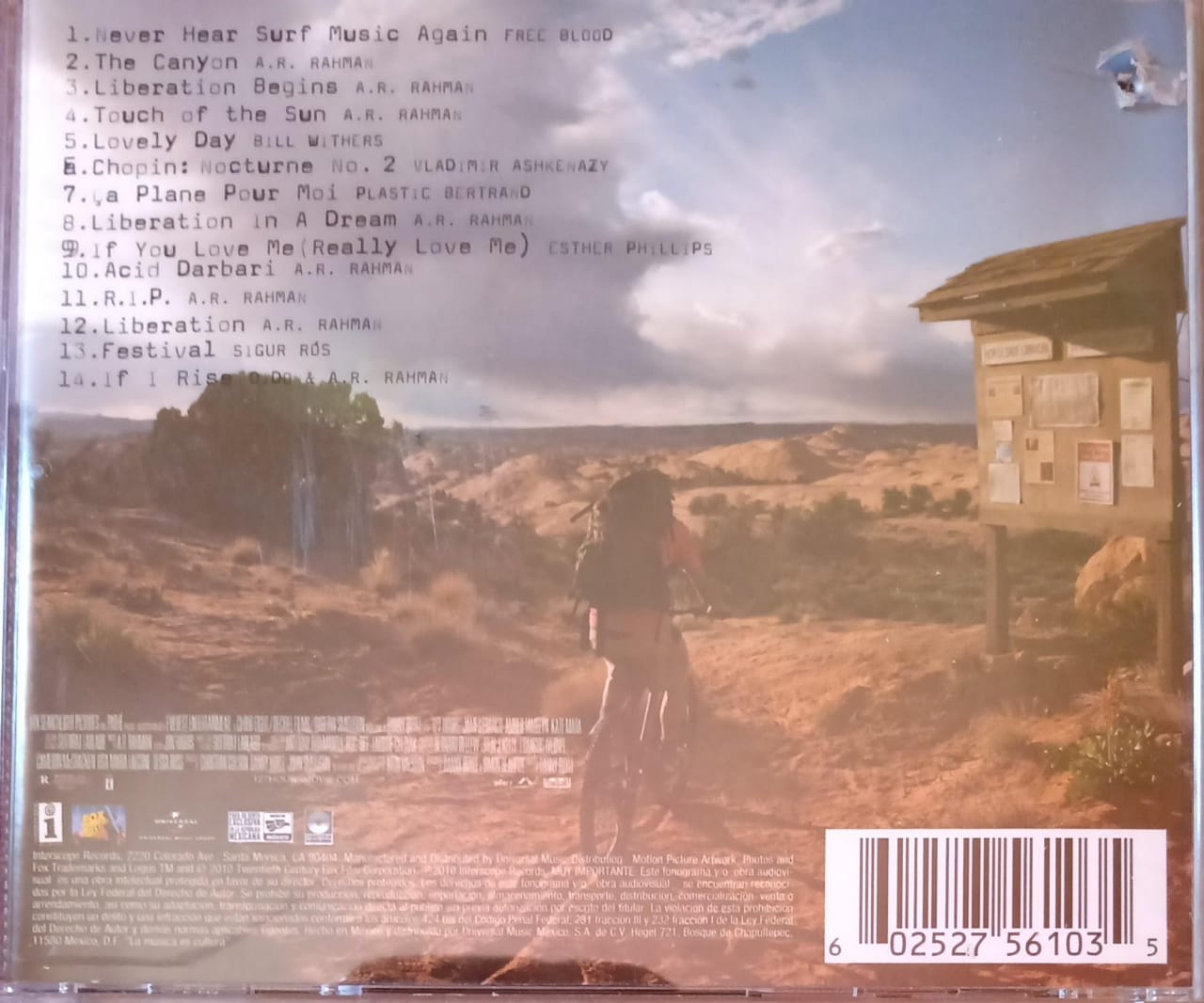 A.R. Rahman – 127 Hours (OST Soundtrack). CD excelente estado.