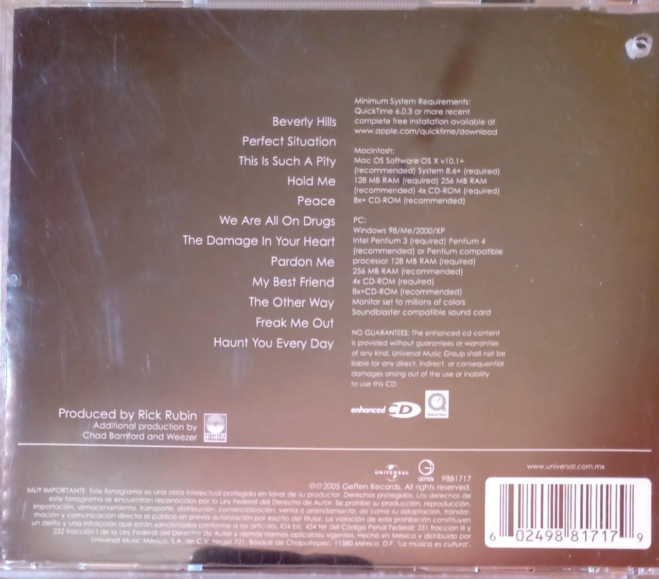 Weezer – Make Believe. Cd excelente estado.