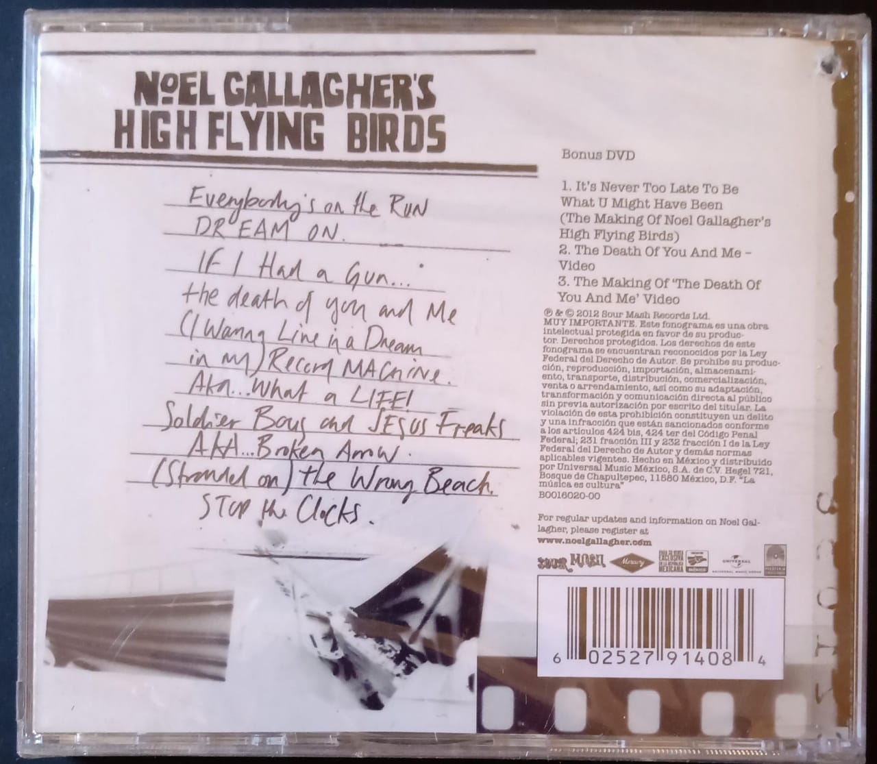 NOEL GALLAGHER’S HIGH FLYING BIRDS. Cd y DVD nuevo.