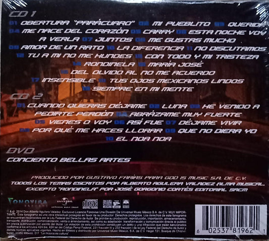 Juan Gabriel – Mis 40 En Bellas Artes. Cd doble y DVD nuevos.
