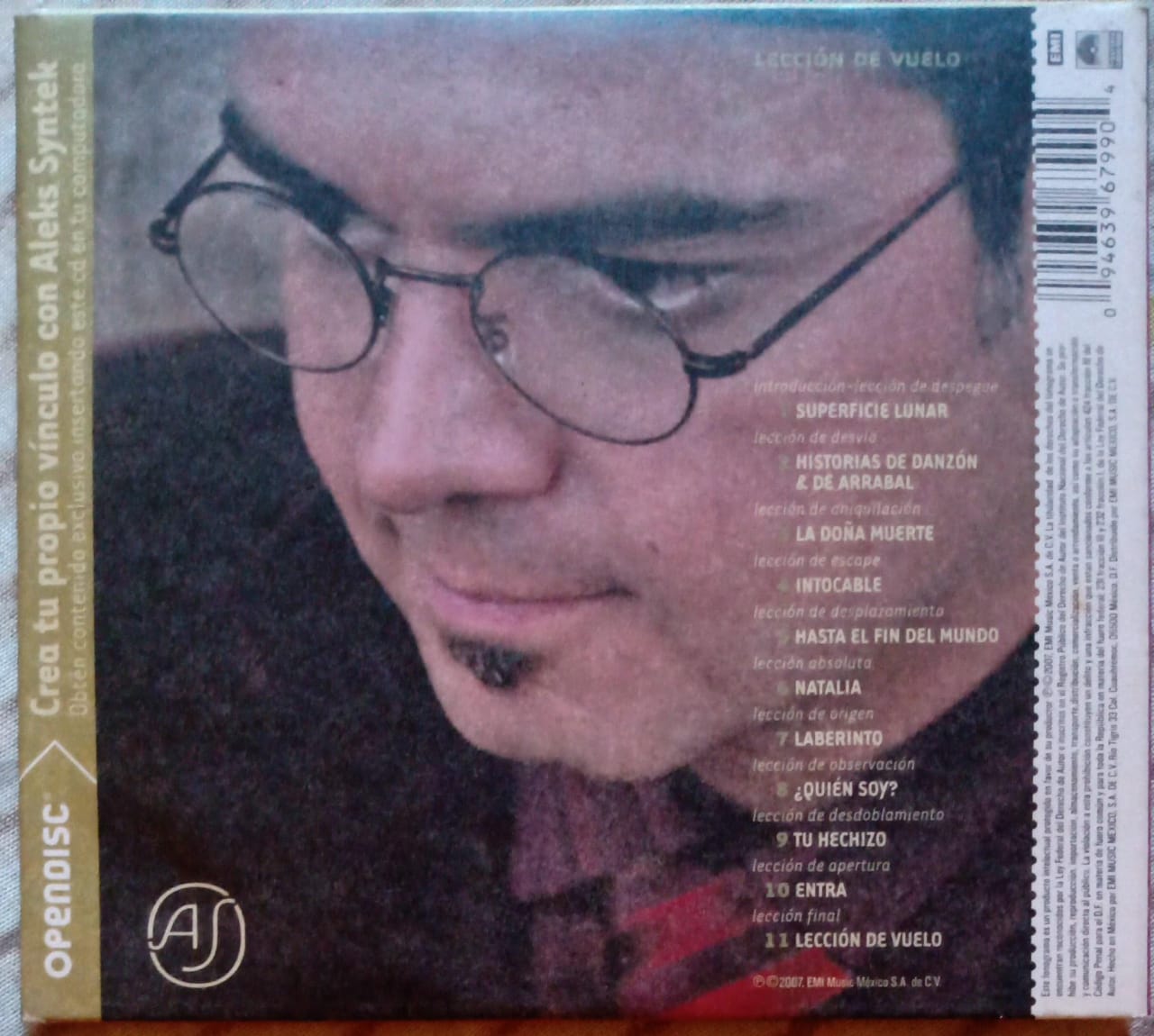 Aleks Syntek – Lección De Vuelo. Cd buen estado.