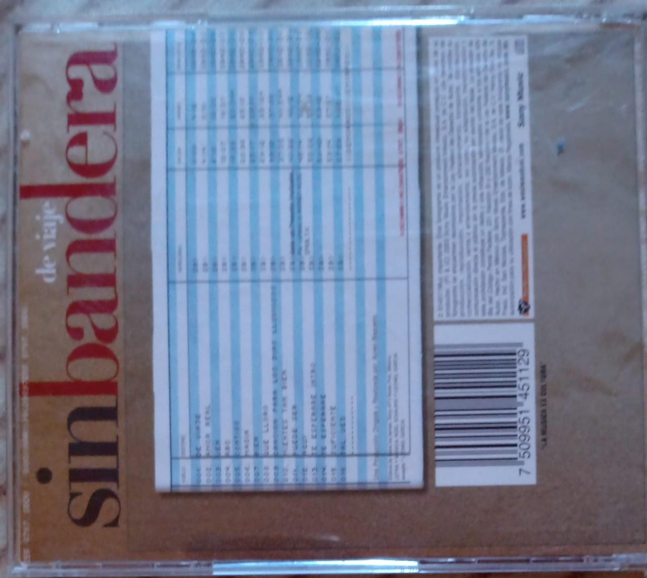 Sin Bandera – De Viaje. Cd.