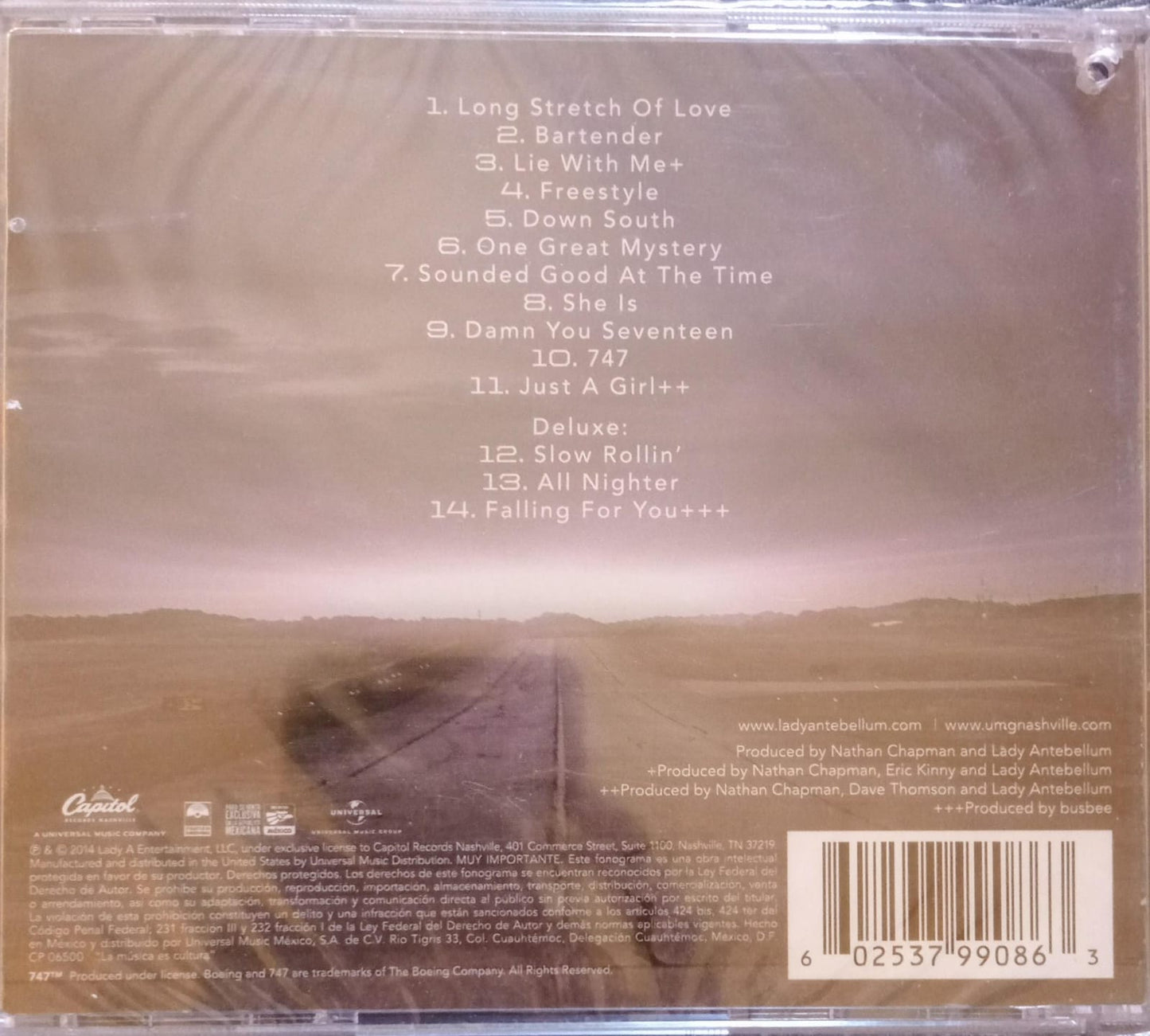 Lady Antebellum – 747. Cd nuevo.