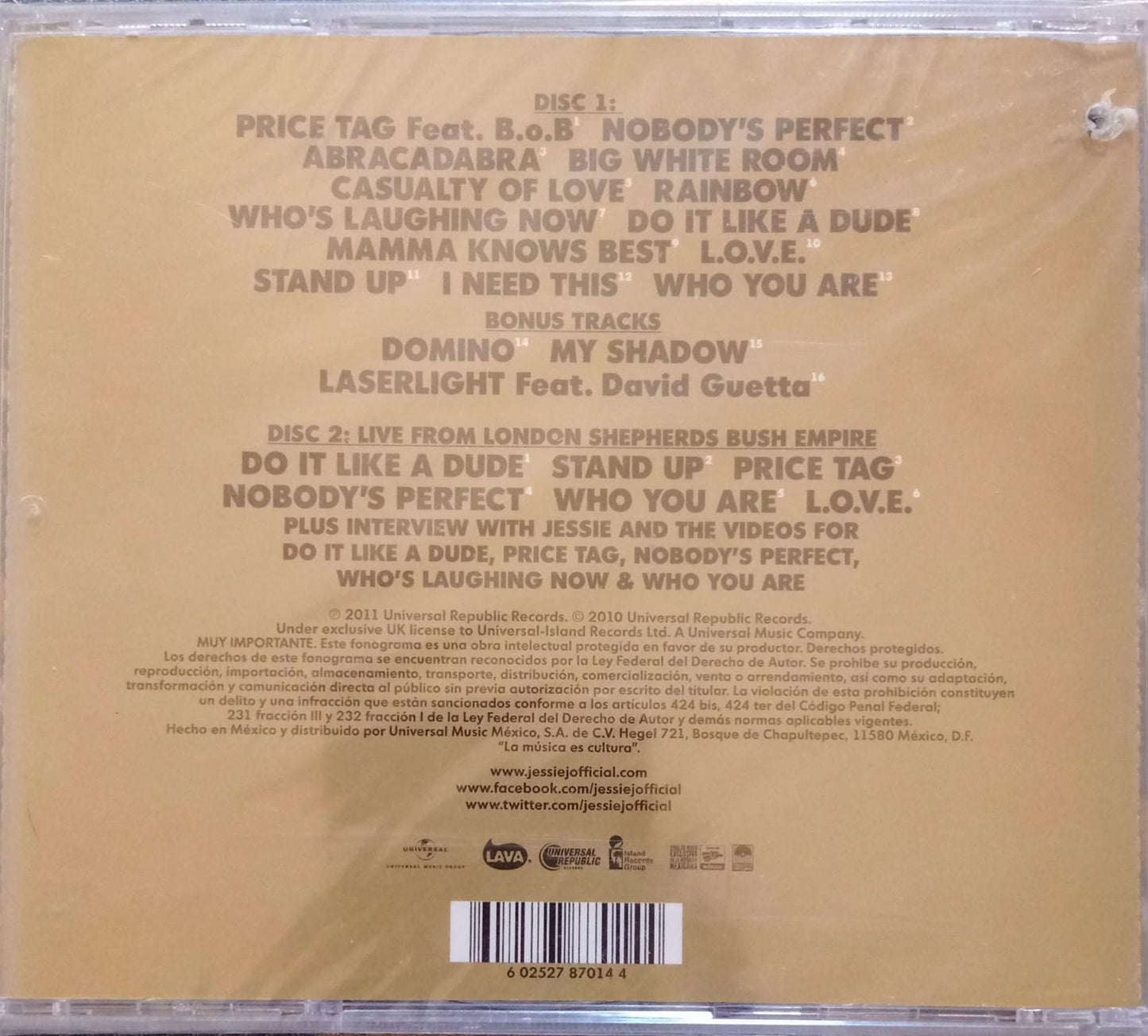 Jessie J – Who You Are. Cd y DVD nuevo.