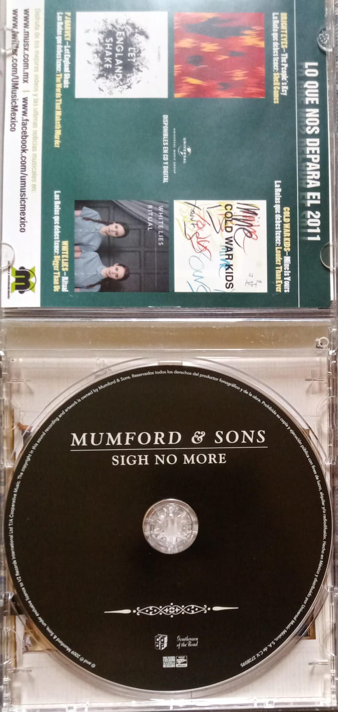 MUMFORD &amp; SONS – Sigh No More. Cd excelente estado.