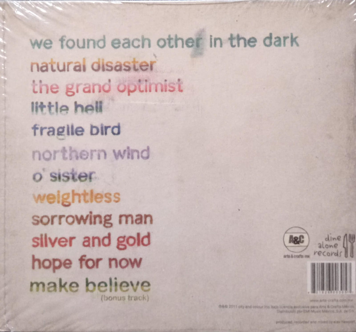 CITY AND COLOUR – Little Hell. Cd nuevo.