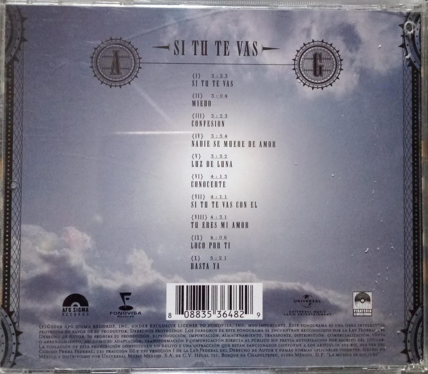 Los Temerarios – Si Tú Te Vas. Cd autografiado excelente estado.