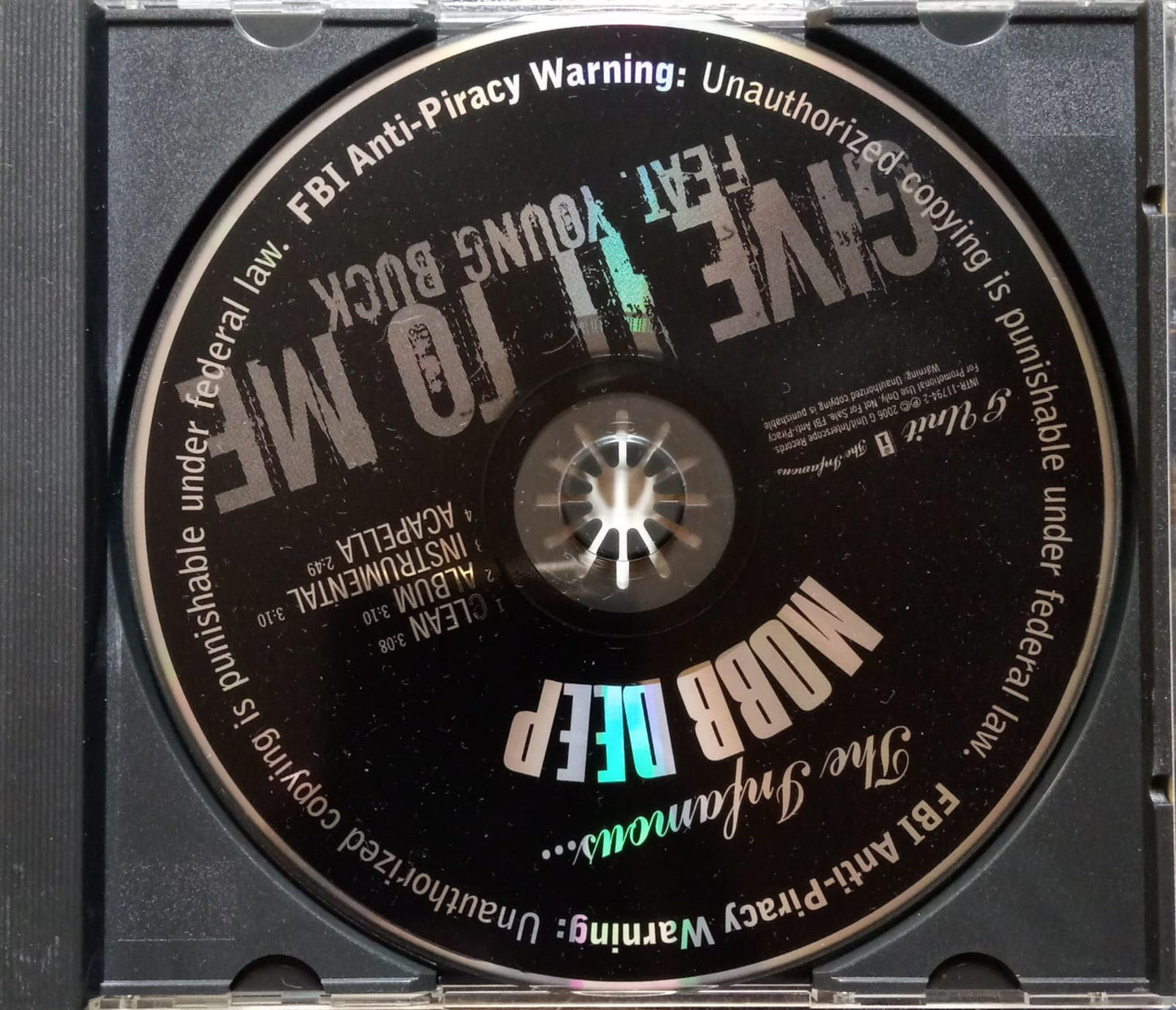 Mobb Deep Feat. Young Buck – Give It To Me. Cd excelente estado.