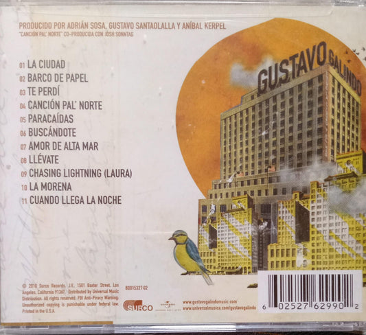 Gustavo Galindo – Entre La Ciudad Y El Mar. Cd nuevo.