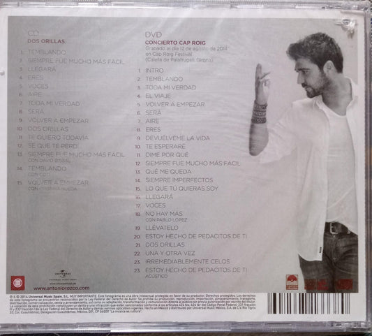 Antonio Orozco – Dos Orillas. Cd y DVD nuevo.