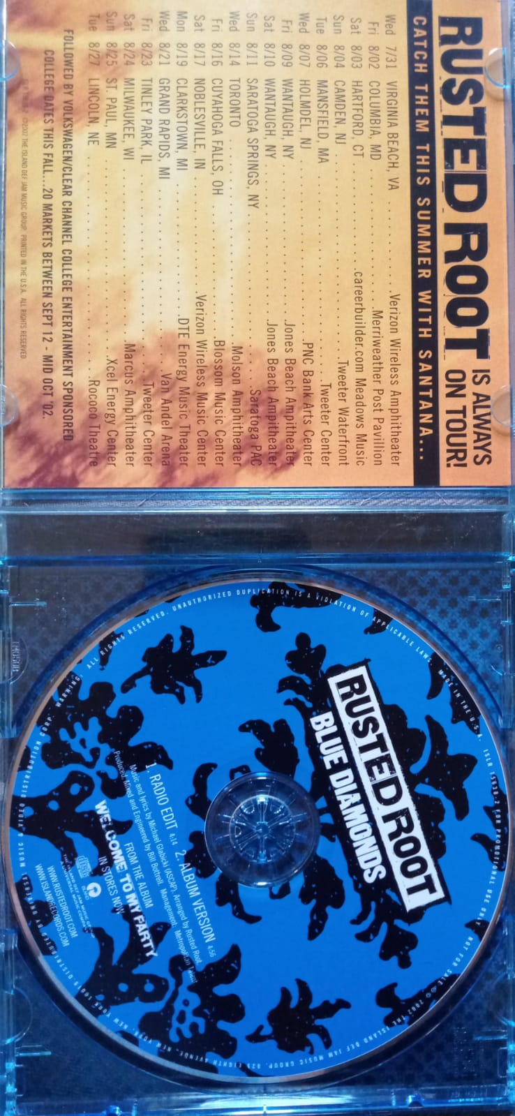 Rusted Root ‎– Blue Diamonds. Cd excelente estado.