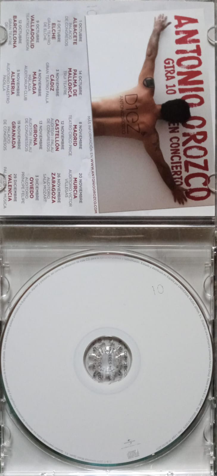 Antonio Orozco – D1ez, Cd excelente estado.
