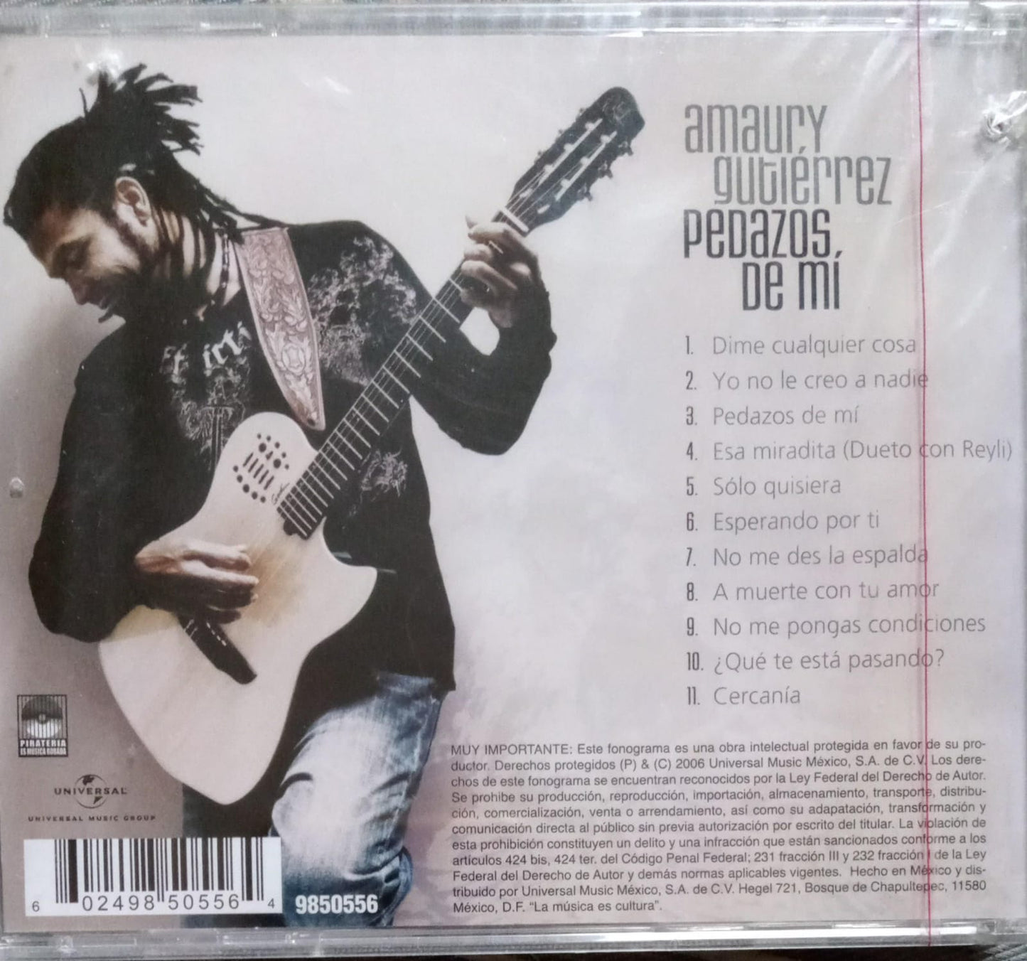 Amaury Gutiérrez – Pedazos De Mí. Cd nuevo.