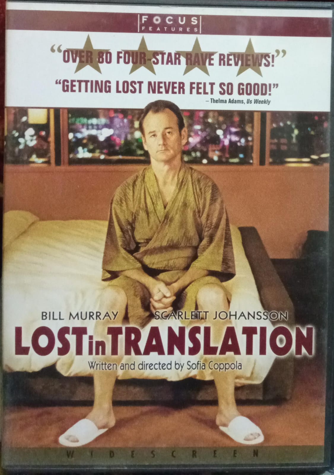 Perdidos en Tokio. Lost in Translation. DVD.