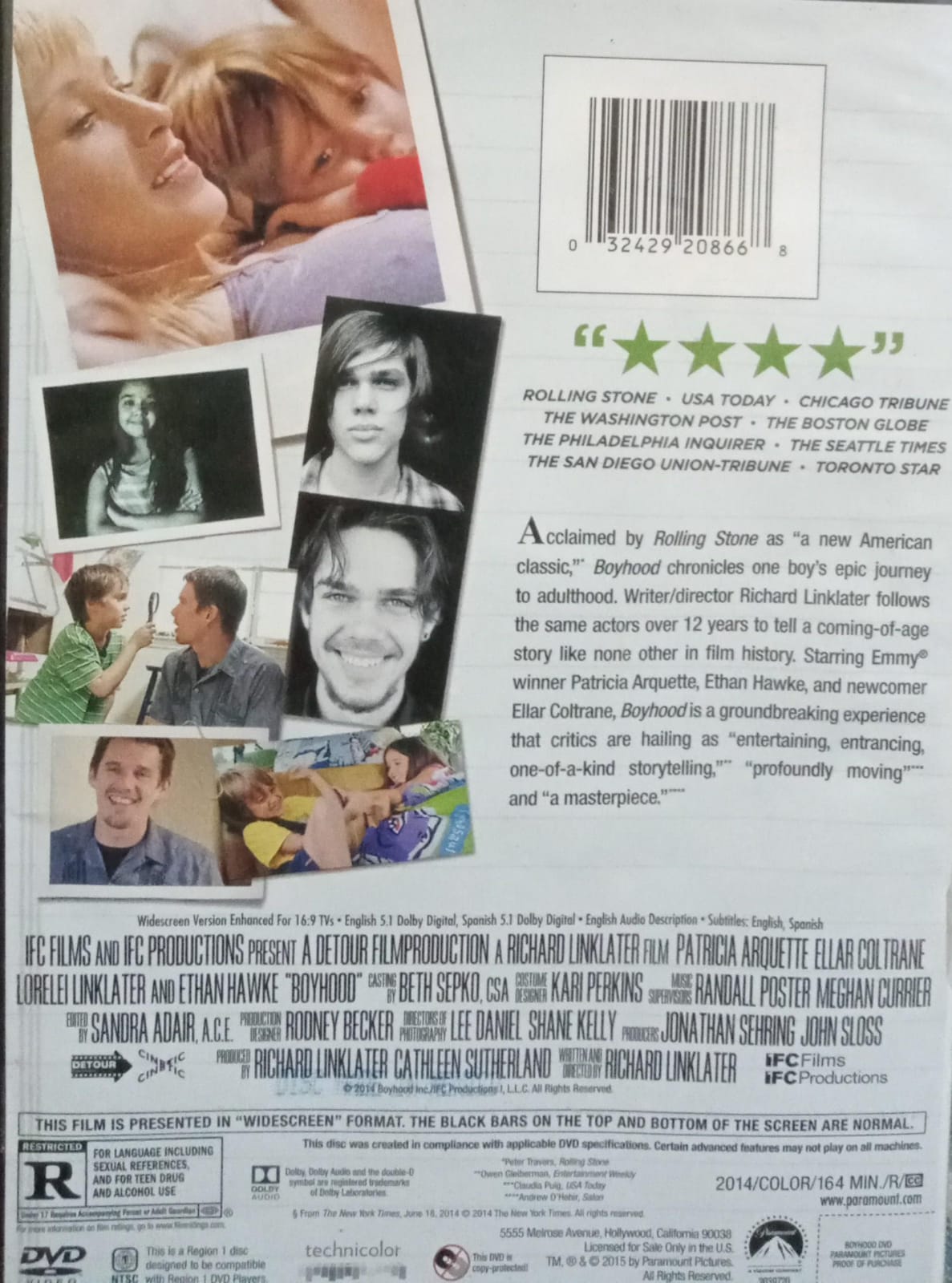 Boyhood. Momentos de una vida. DVD.