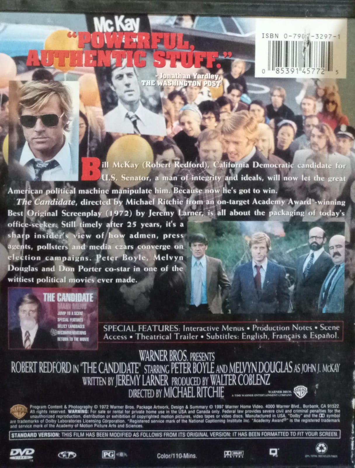 El candidato. The Candidate. DVD.