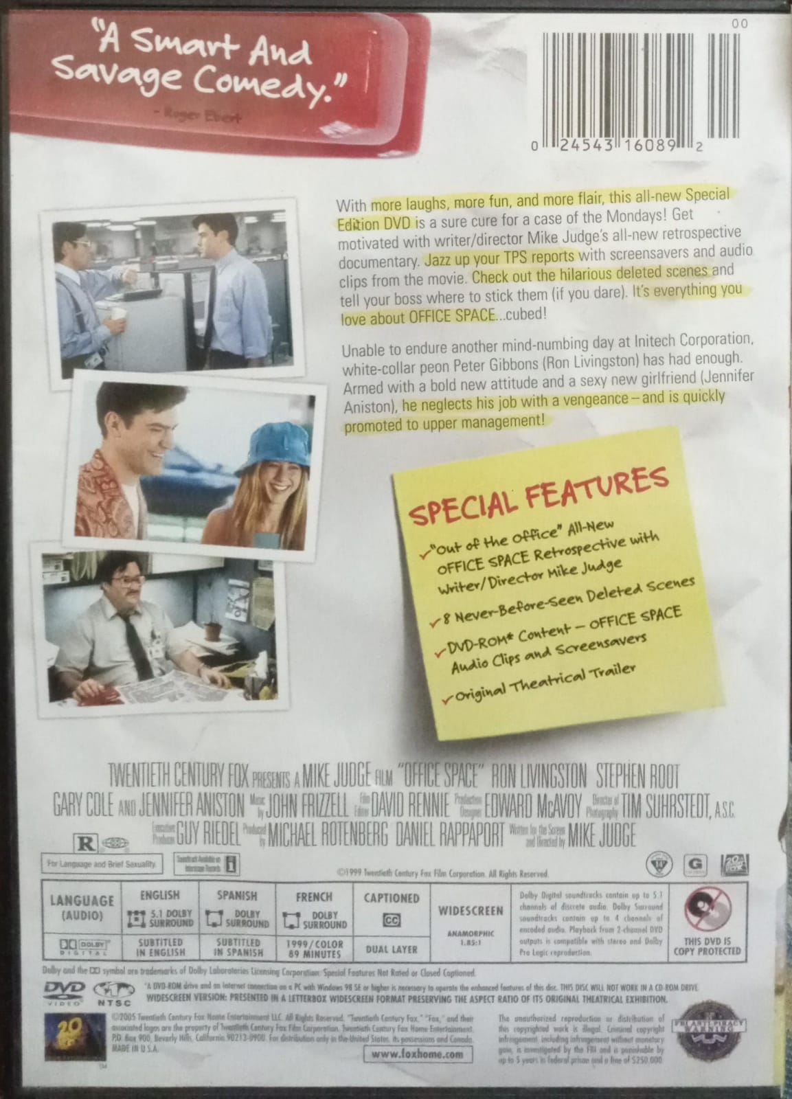 Enredos de oficina. Office Space. DVD.