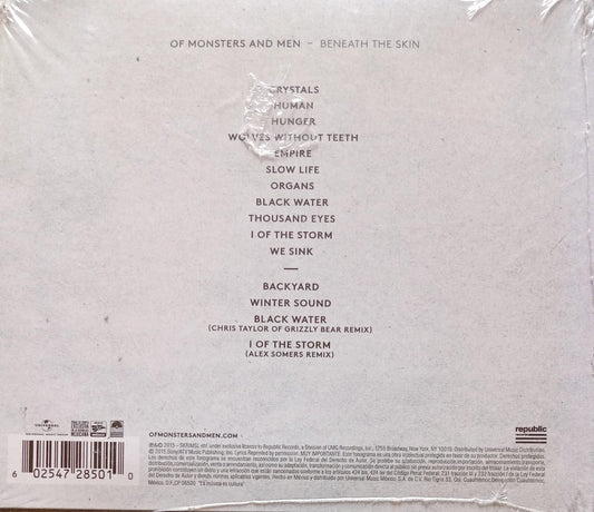 OF MONSTERS AND MEN – Beneath the Skin. CD nuevo.