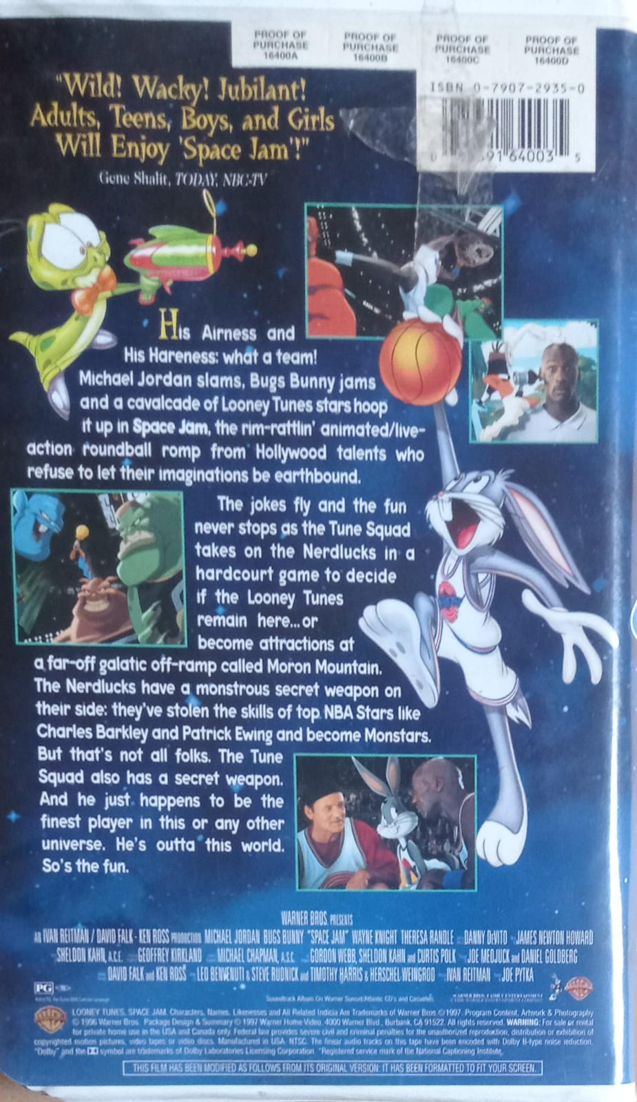 Space Jam. Vhs Importada Inglés Sin Subtitulo.