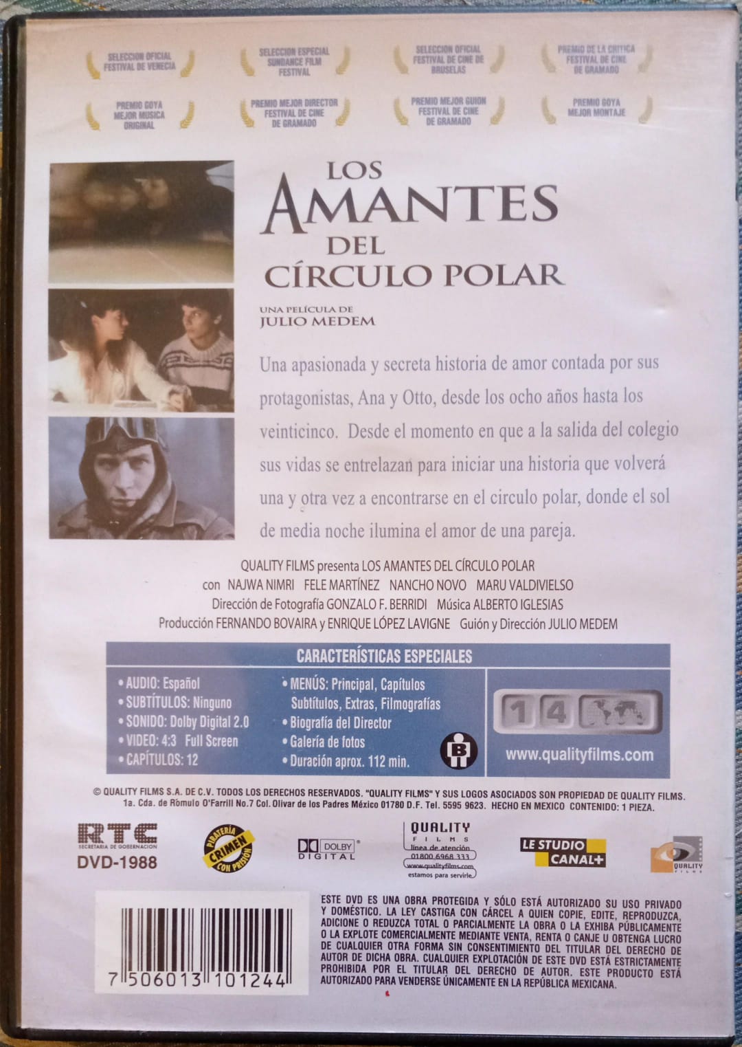 Los amantes del Círculo Polar. DVD.