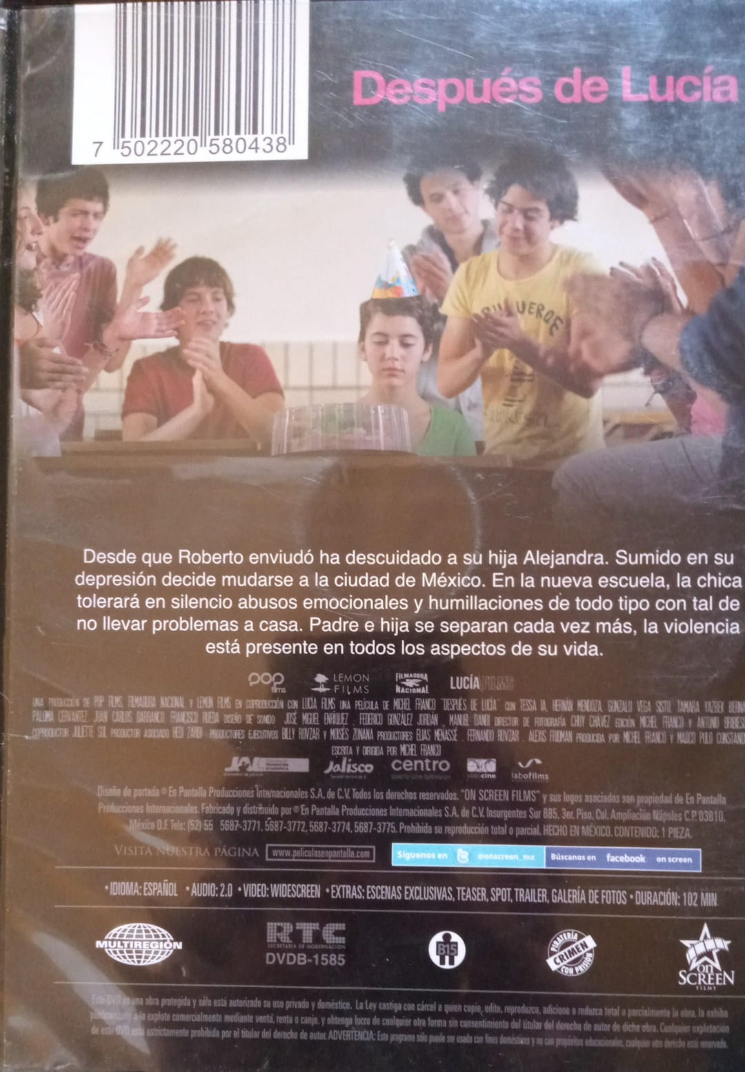 Después de Lucía. DVD.