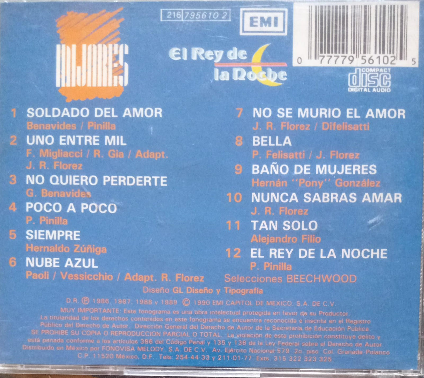 Mijares – El Rey De La Noche. Cd buen estado.