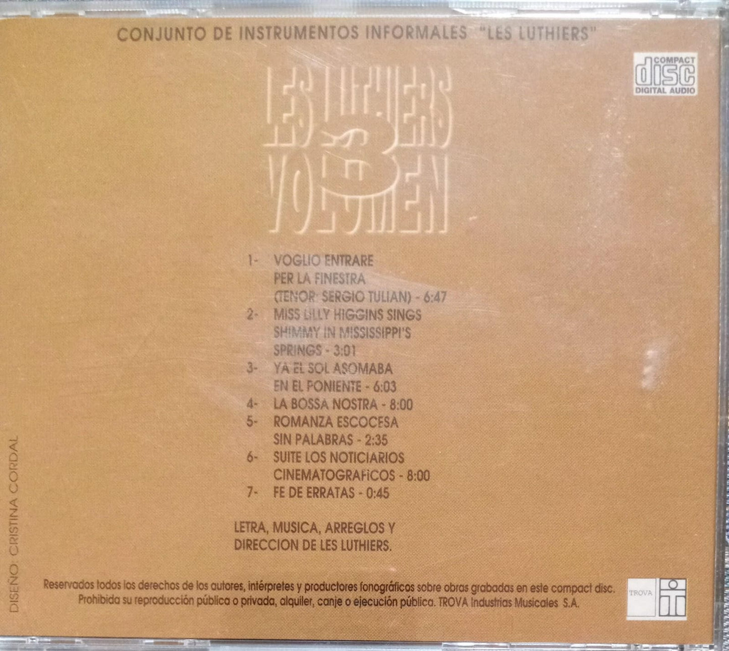 Les Luthiers – Vol. 3. CD buen estado.