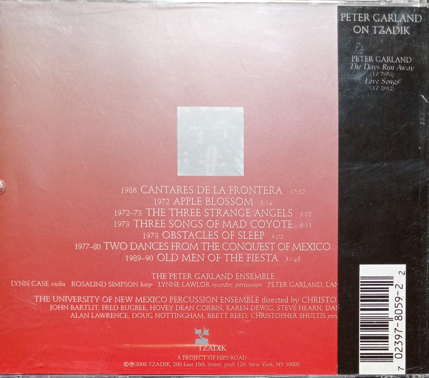 Peter Garland – Three Strange Angels. CD buene stado.