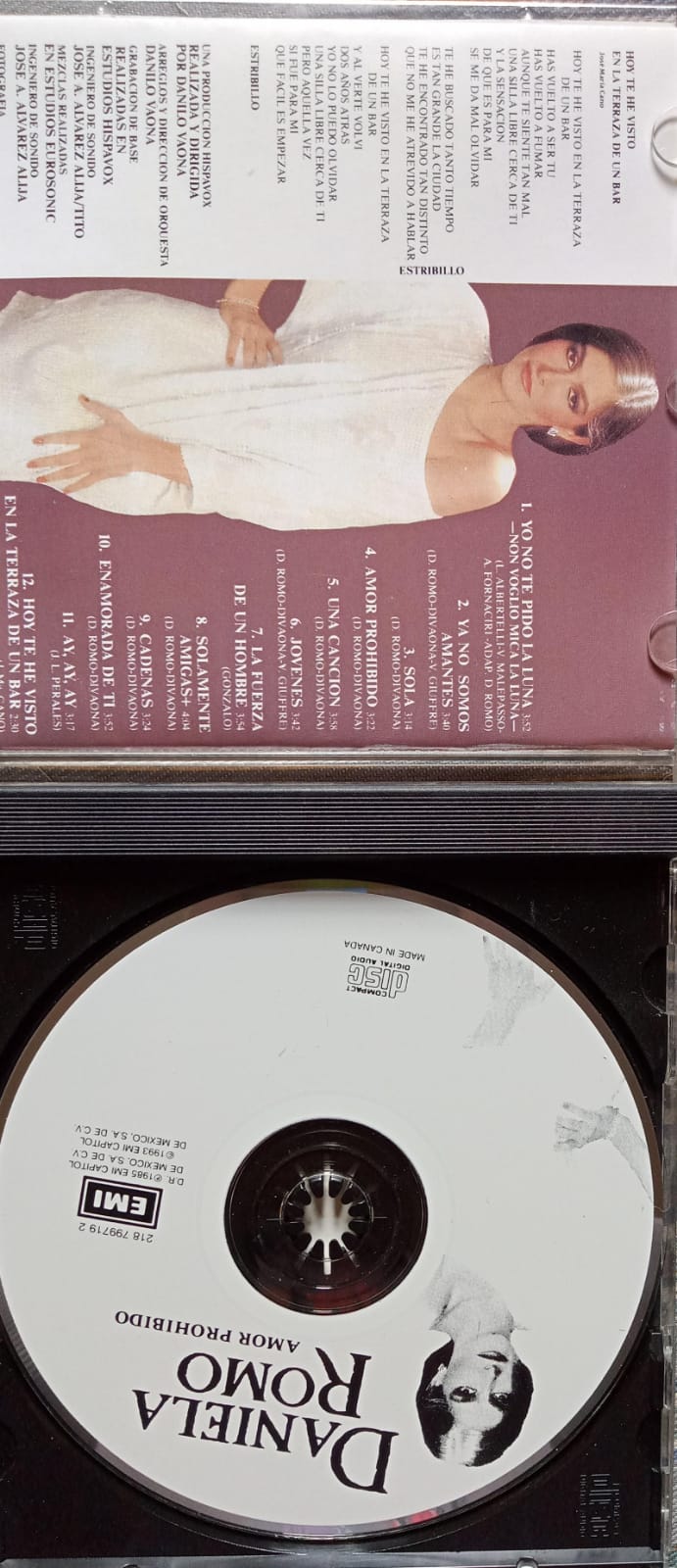 Daniela Romo – Amor Prohibido. CD buen estado.