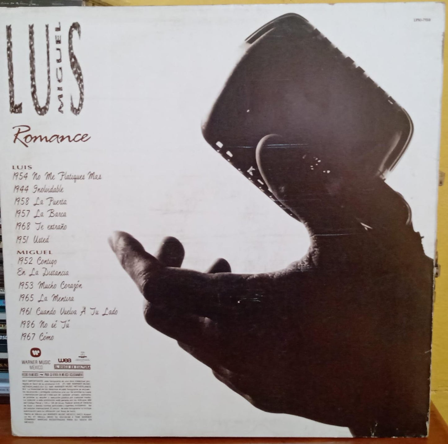 Luis Miguel – Romance (1991). vinilo primera edición en excelente estado.