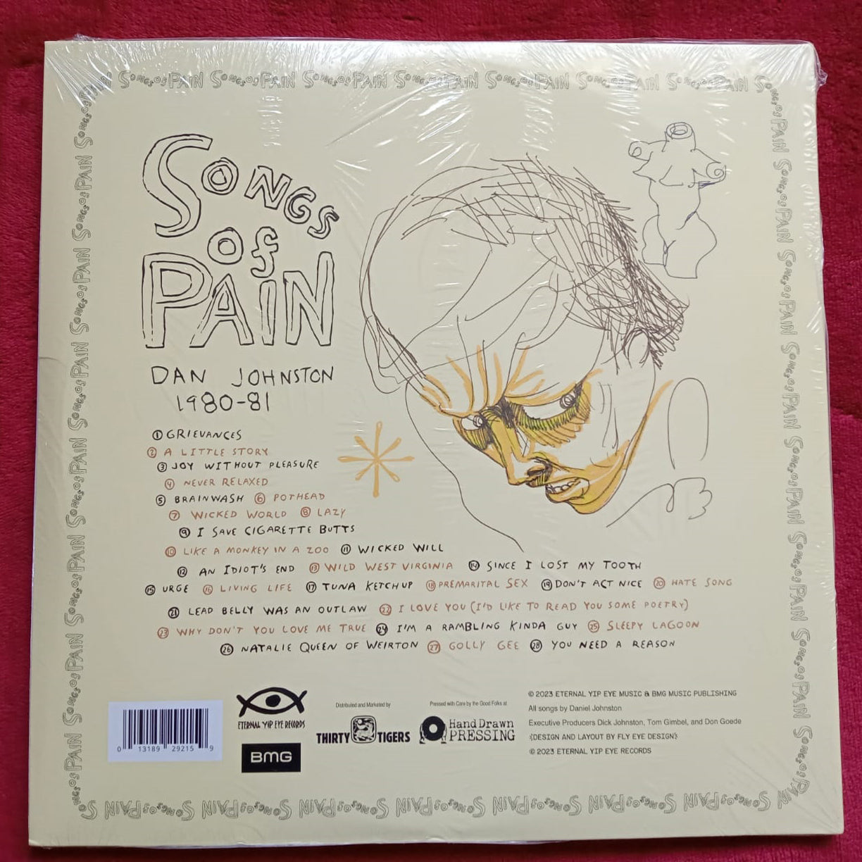 Daniel Johnston. Songs of Pain. vinilo doble nuevo, cerrado. formato muerto