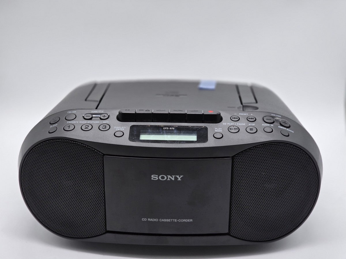 Radiograbadora Boombox Sony CFD-S70 (CD / Radio AM/FM / Cassette) — Buen Estado / Detalle en Cassette.